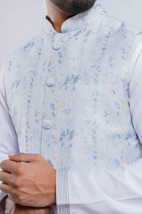 Floral Printed Waistcoat - Image 2